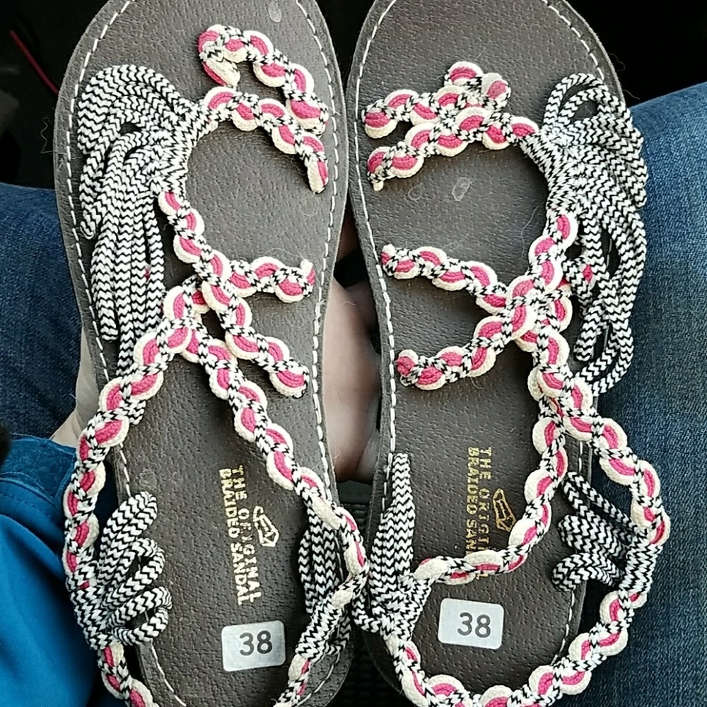 Braided sandals